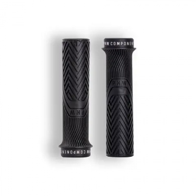 Flat Bar Lock-On Grips - Blackout Black