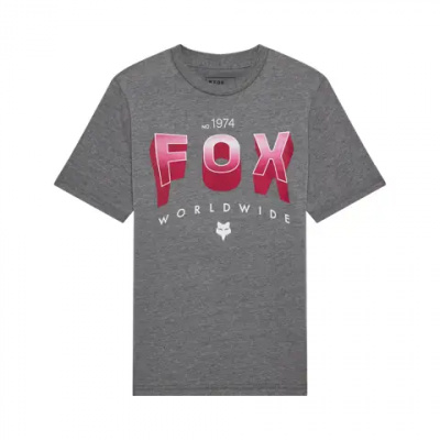 Fox Block Youth Short Sleeve Tee Heather Dark Grey