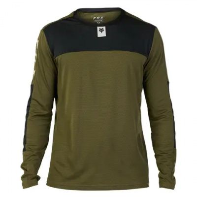 Fox Defend FoxHead LS MTB Jersey Olive Green