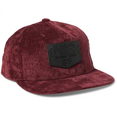 Fox Fixated Snapback Cap Dark Maroon
