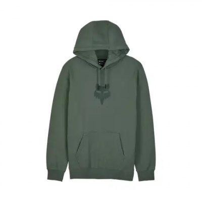 Fox Fox Head Fleece Pullover Hoodie Hunter Green