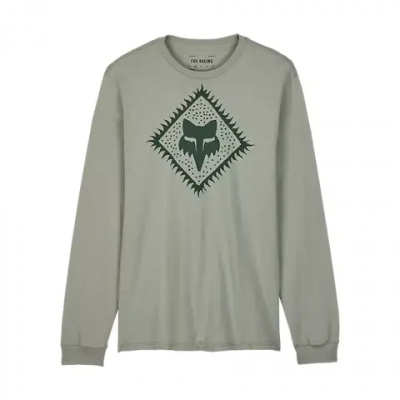 Fox Leo Premium Long Sleeve Tee Grey Vintage