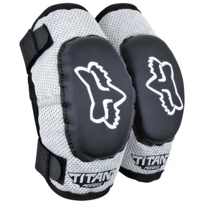 Fox Peewee Titan Kids Elbow Guard Black/Silver