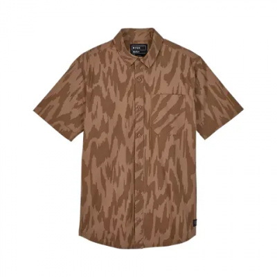 Fox Swarmer Woven Short Sleeve Shirt Chai Brown