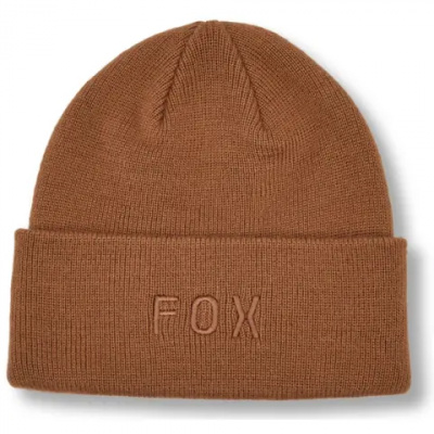 Fox Wordmark Beanie One Size Walnut