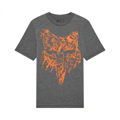Fox Youth Image Print HD Tee Heather Dark Grey