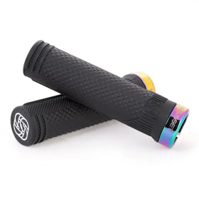 Gusset S2 Lock On Grips Black/Oil Slick