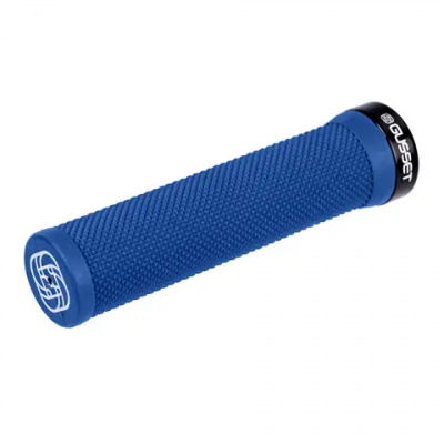 Gusset Single File Lock-on Grip 133mm Blue