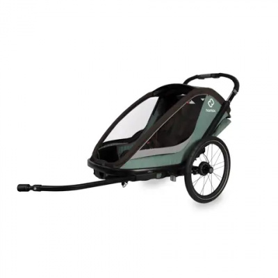 Hamax Cocoon Twin Child Bike Trailer Green/ Black