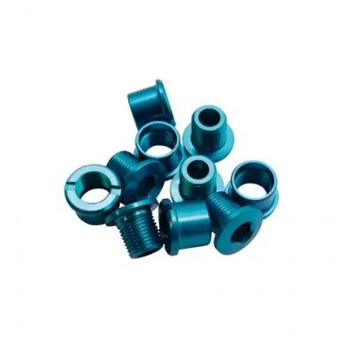Identiti Alloy Chainring Bolts set of 5 Blue