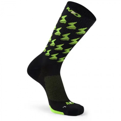 M2O Bolt Crew Plus Compression Socks Black/Yellow