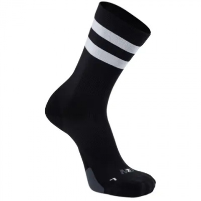 M2O Stripe Crew Plus Socks Black/White