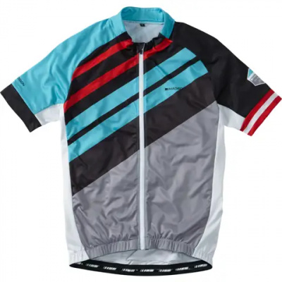 Madison Sportive Full-Zip SS Jersey Blue/Black/Grey