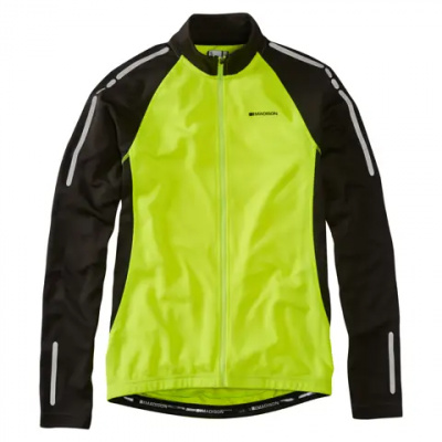 Madison Stellar LS Thermal Jersey Hi-Viz Yellow