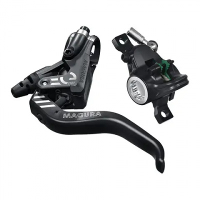 Magura MT4 eSTOP Front or Rear Single Disc Brake with 2 Finger Aluminium Light Weight Lever Blade Black