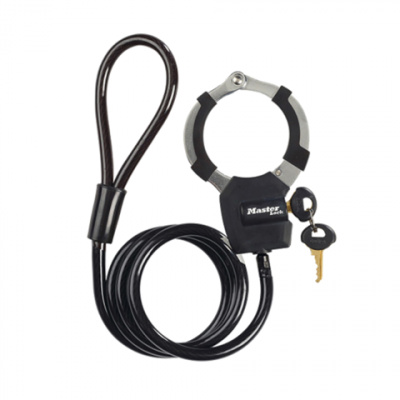 Master Lock 8275 Street Cuff + Cable Key lock 1 Metre Black