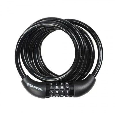 Master Lock Cable Combination Lock 8mm x 1.8m Black