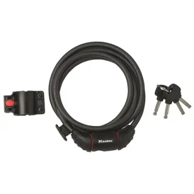 Master Lock Cable Key Lock 10mm x 1.8m Black