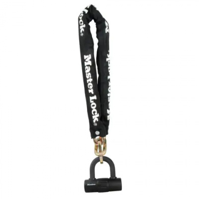 Master Lock Chain with Mini U-Lock 10mm x 90cm Black