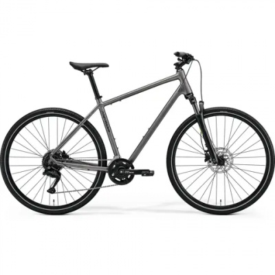 Merida Crossway 100 Hybrid Bike 2027 Silk Warm Slate Grey/Black