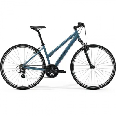 Merida Crossway 10V SE Step Through Hybrid Bike 2025 Blue/Black