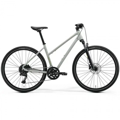 Merida Crossway 300 Low Step Hybrid Bike 2027 Matt Early Moss Grey/Green