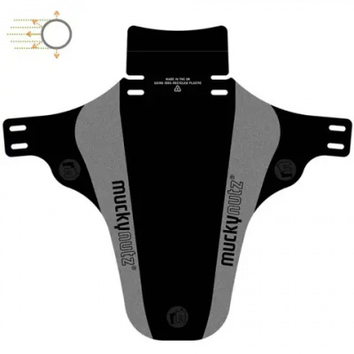 Mucky Nutz Face Fender V2 Front Mudguard Reflective/Black