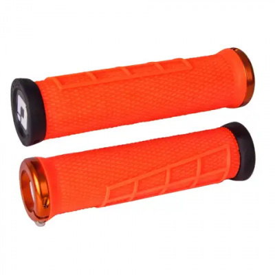 ODI Elite Flow V2.1 Lock On MTB Handlebar Grips 130mm Orange