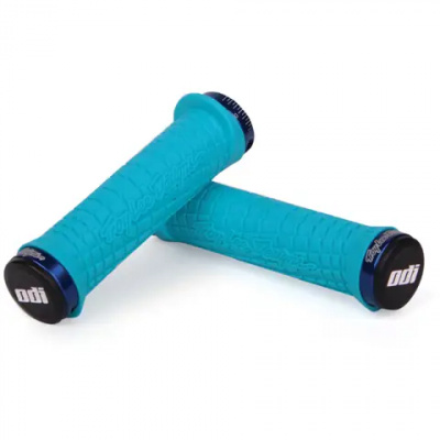 ODI Troy Lee Designs Lock-On MTB Handlebar Grips 130mm Aqua Blue