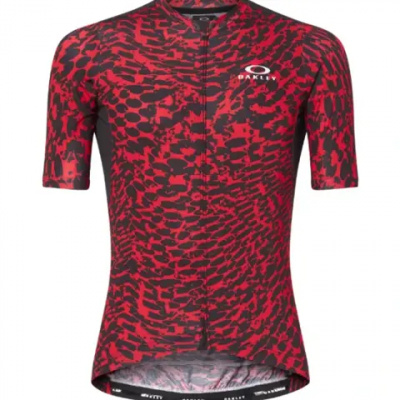 Oakley Endurance Dazzle Camo Short Sleeve Jersey Abstract Redline/Black