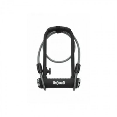 OnGuard Pitbull DT 8005 Key D Lock with Cable Diamond Sold Secure Rating Black