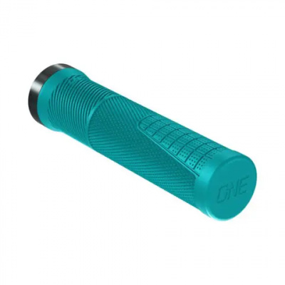 OneUp Components Thin Lock-On Grips Turquoise
