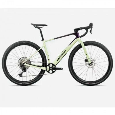 Orbea Terra M30 Team 1X Gravel Bike 2026 Acid Gum/Fantasy Purple Carbon View
