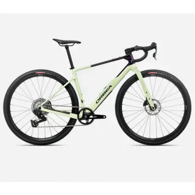 Orbea Terra M31e Team 1X Gravel Bike 2026 Acid Gum/Fantasy Purple Carbon View