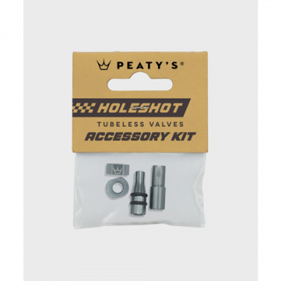 Peatys Holeshot Fast Flow Tubeless Valves Accessory Kit Slate