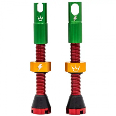Peatys x 50to01 MK2 Tubeless Valves 42mm Rasta