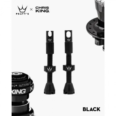 Peatys x Chris King Tubeless MK2 Valves Black