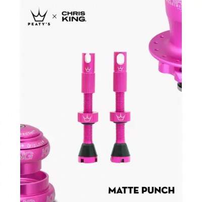 Peatys x Chris King Tubeless MK2 Valves Matte Punch