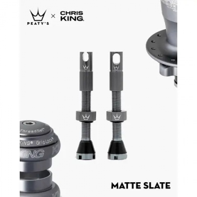 Peatys x Chris King Tubeless MK2 Valves Matte Slate