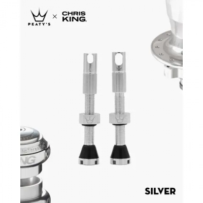 Peatys x Chris King Tubeless MK2 Valves Silver