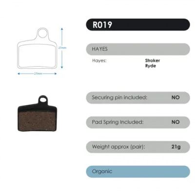 RWD Organic Brake Pads
