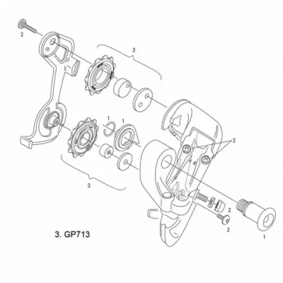 SRAM DERAILLEUR PULLEY KIT 2004 X9 Black