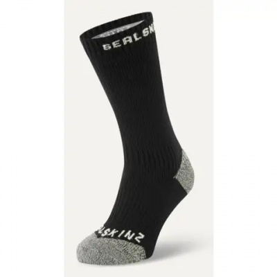 SealSkinz Briston Waterproof All Weather Mid Length Sock with Hydrostop Black