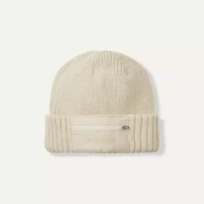 SealSkinz Colby Waterproof Zipped Pocket Knitted Beanie Cream