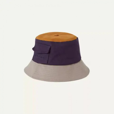 SealSkinz Lynford Waterproof Canvas Bucket Hat Navy/Yellow/Beige