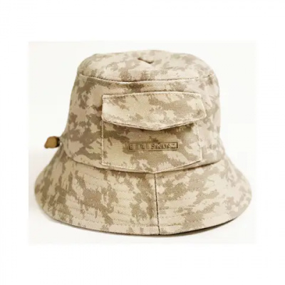 SealSkinz Lynford Waterproof Skinz Print Canvas Bucket Hat Beige