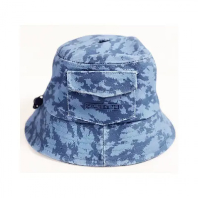 SealSkinz Lynford Waterproof Skinz Print Canvas Bucket Hat Navy