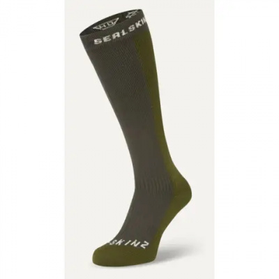 SealSkinz Worstead Waterproof Cold Weather Knee Length Sock Olive