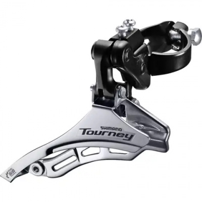 Shimano FD-TY300 Tourney 6/7 Speed Front Derailleur Top Pull 31.8mm For 42T Triple Silver/Black