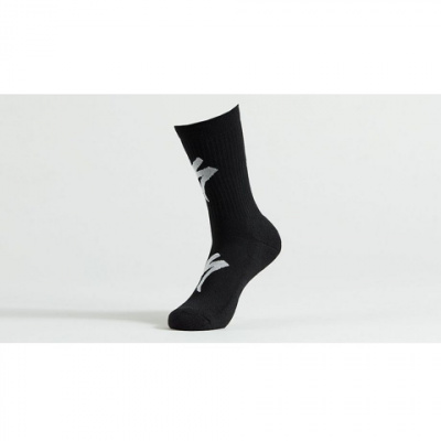 Specialized Techno MTB Tall Logo Sock Black/White